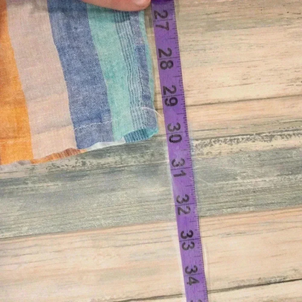 New York Company Soho Street Womens Linen‎ Blend Coastal Striped Pants Sz XS